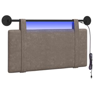 vidaXL T&ecirc;te de lit suspendue Gris PU antique