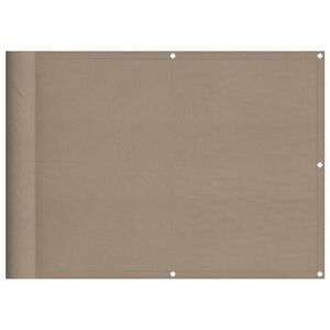 vidaXL &Eacute;cran de balcon taupe 75x800 cm 100% polyester oxford
