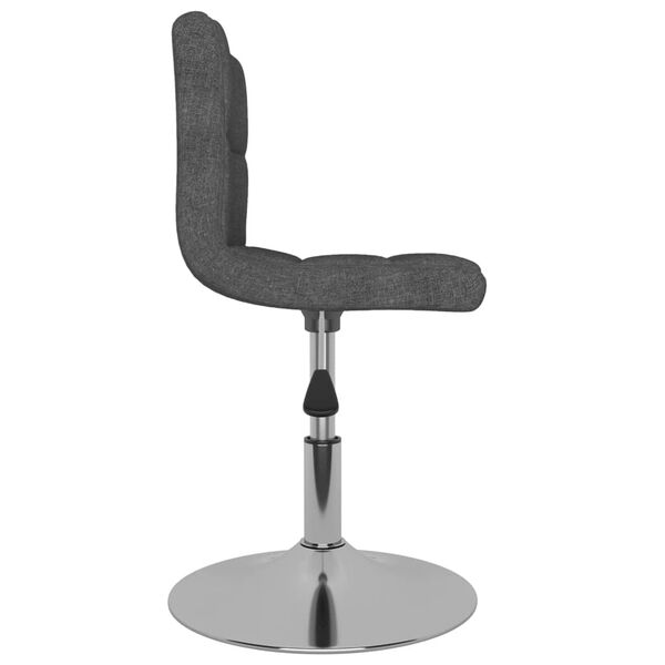 vidaXL Chaise pivotante &agrave; manger Gris fonc&eacute; Tissu