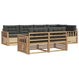 vidaXL Ensemble de canap&eacute;s d'ext&eacute;rieur 7 pc Blanc et anthracite