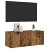 vidaXL Meuble TV mural vieux bois 80x30x30 cm bois d'ing&eacute;nierie