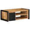 vidaXL Table basse 90x50x36 cm bois de manguier massif brut