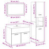 vidaXL Ensemble de meubles de salle de bain 4 pcs ch&ecirc;ne sonoma