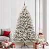 vidaXL Sapin de No&euml;l artificiel Vert et blanc 240 cm PVC et m&eacute;tal