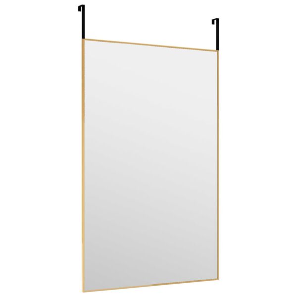 vidaXL Miroir de porte Dor&eacute; 50x80 cm Verre et aluminium