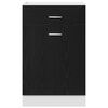 vidaXL Armoire suspendue avec tiroir Ch&ecirc;ne noir 50 x 46 x 81,5 cm