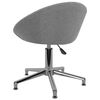 vidaXL Chaise pivotante &agrave; manger Gris clair Tissu