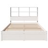 vidaXL Lit biblioth&egrave;que sans matelas blanc 160x200 cm bois pin massif