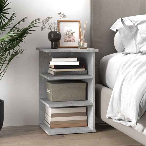 vidaXL Armoire latérale Gris béton 35x35x55 cm Aggloméré