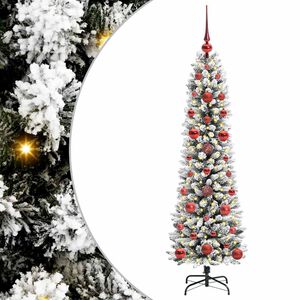 vidaXL Sapin de No&euml;l artificiel Blanc 120 cm PVC, m&eacute;tal et plastique