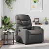 vidaXL Fauteuil de massage inclinable Gris Similicuir