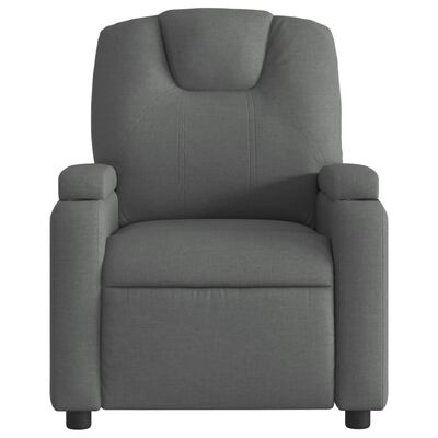 vidaXL Fauteuil inclinable Gris foncé Tissu