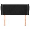 vidaXL T&ecirc;te de lit avec oreilles Noir 93x23x78/88 cm Velours