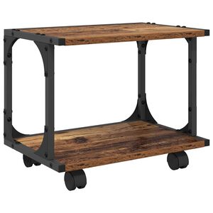 vidaXL Support d'imprimante Bois Ancien 41 x 28 x 33.5 cm