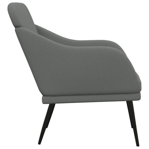 vidaXL Fauteuil Gris fonc&eacute; 63x76x80 cm Tissu