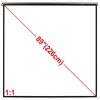 Ecran de projection manuel 160 x 160 cm 1:1