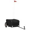 vidaXL Remorque de v&eacute;lo noir 30 kg fer