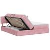 vidaXL Lit de Rangement avec t&ecirc;te de lit 2 pc Rose
