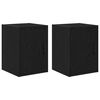 vidaXL Armoires murales de garage 2 pcs noir bois d'ing&eacute;nierie