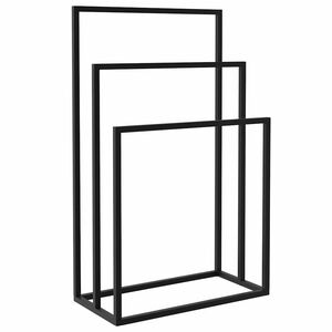vidaXL Porte-serviettes sur pied Noir 48x24x79 cm Fer