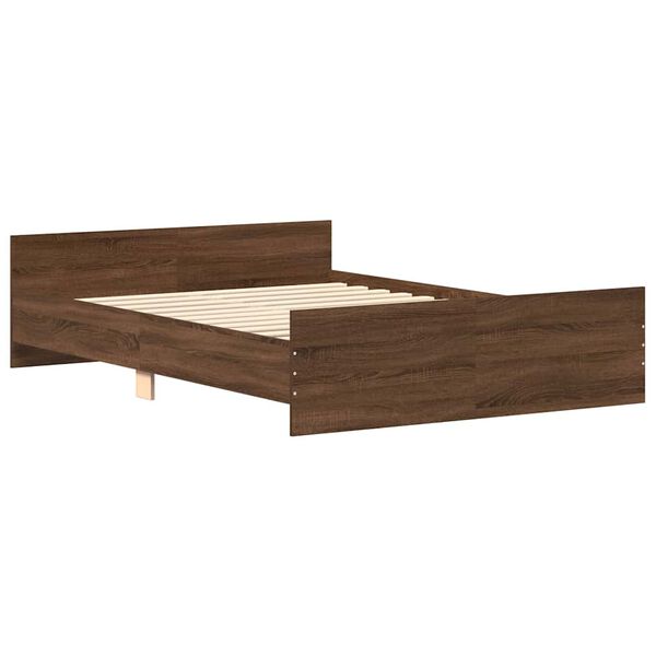vidaXL Cadre de lit sans matelas chêne marron 150x200 cm