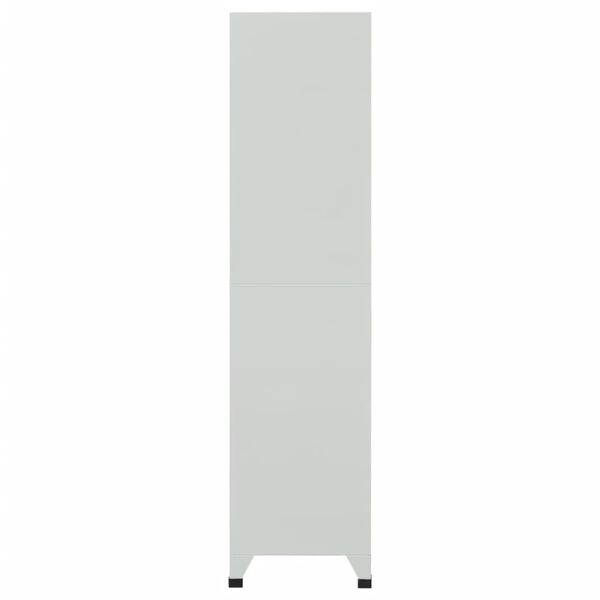 vidaXL Armoire à casier avec 6 compartiments Acier 90x45x180 cm Gris