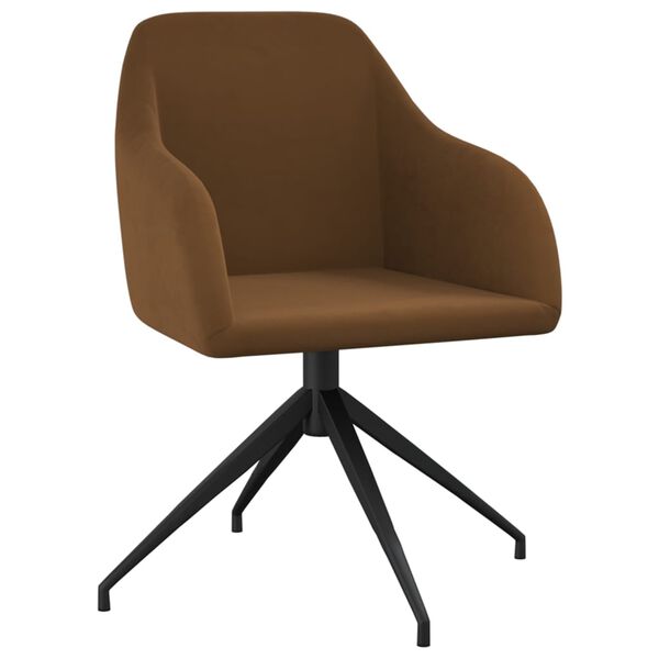 vidaXL Chaises &agrave; manger lot de 6 marron velours