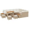 vidaXL Ensemble de canap&eacute; de jardin 13 pc 12-Nombre de places Beige
