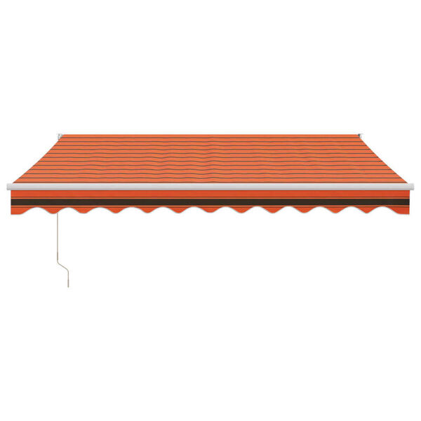 vidaXL Auvent r&eacute;tractable automatique orange et marron 3x2,5 m