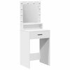 vidaXL Table de Toilette Blanc 50 x 41 x 135 cm Bois d'ing&eacute;nierie