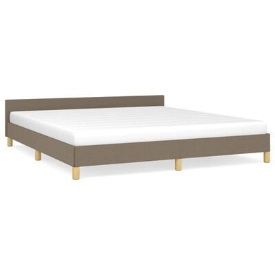 vidaXL Cadre de lit sans matelas taupe 180x200 cm tissu