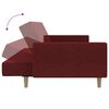 vidaXL Canap&eacute;-lit &agrave; 2 places avec repose-pied Rouge bordeaux Tissu