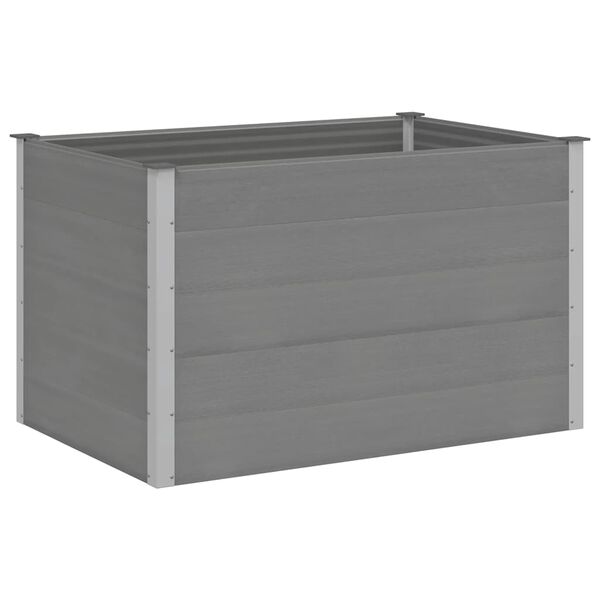 vidaXL Lit sur&eacute;lev&eacute; de jardin WPC 150x100x91 cm Gris