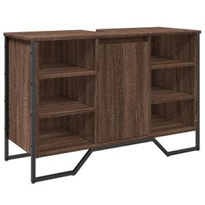 vidaXL Armoire lavabo de salle de bain ch&ecirc;ne marron 91x35x60 cm
