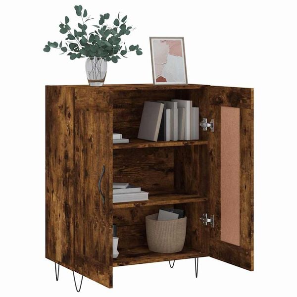 vidaXL Buffet ch&ecirc;ne fum&eacute; 69,5x34x90 cm bois d'ing&eacute;nierie