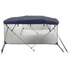 vidaXL Toit bimini &agrave; 4 arceaux parois en maille 243x(200-213)x137 cm