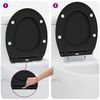 vidaXL Si&egrave;ge de toilette Noir 47 x 37,5 x 3,8 cm Duroplast