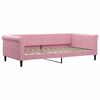 vidaXL Lit de jour avec lit gigogne rose 100x200 cm velours