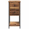 vidaXL Cabinet de chevet avec tiroir 2 pcs Bois ancien 32 x 42 x 70 cm