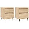 vidaXL Tables de chevet 2 pcs ch&ecirc;ne sonoma 40x35x50 cm bois ing&eacute;nierie