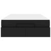vidaXL Cadre de lit avec matelas avec matelas 2 pcs Noir PVC
