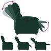 vidaXL Fauteuil inclinable &eacute;lectrique vert fonc&eacute; velours