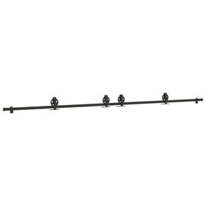 vidaXL Kit de quincaillerie de porte coulissante 366 cm acier noir