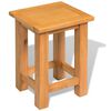 vidaXL Table d'appoint 27 x 24 x 37 cm Bois de ch&ecirc;ne massif