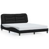 vidaXL Cadre de lit sans matelas Hvar noir 152x203 cm similicuir