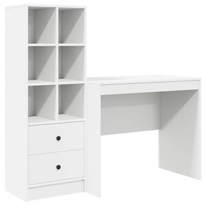 vidaXL Bureau Blanc 135,5 x 50 x 127 cm 2 pc