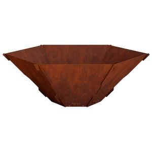 vidaXL Foyer de chemin&eacute;e Rouill&eacute; 58,5 x 51,5 x 19,5 cm Acier patin&eacute;