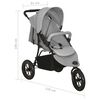 vidaXL Poussette pour b&eacute;b&eacute; Gris clair Acier
