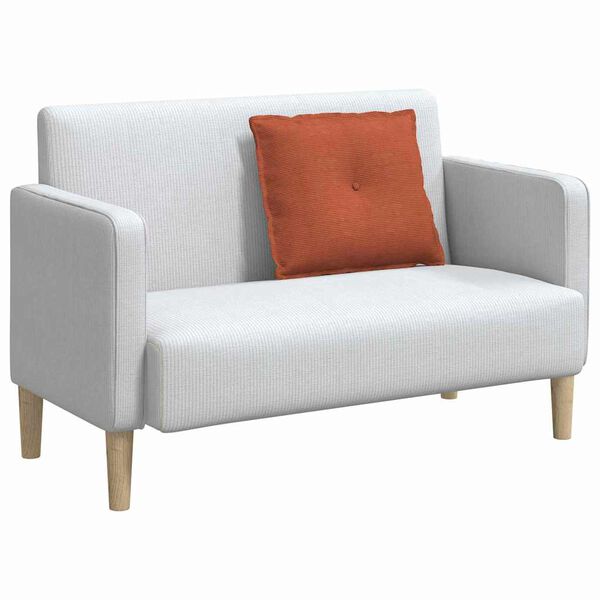 vidaXL Coussin de Dos Rouge orange 60 x 50 cm Tissu en velours c&ocirc;tel&eacute;