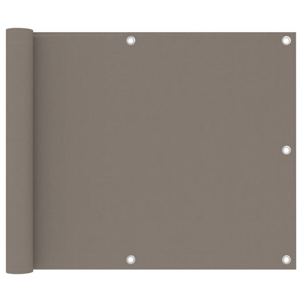 vidaXL Écran de balcon Taupe 75x600 cm Tissu Oxford